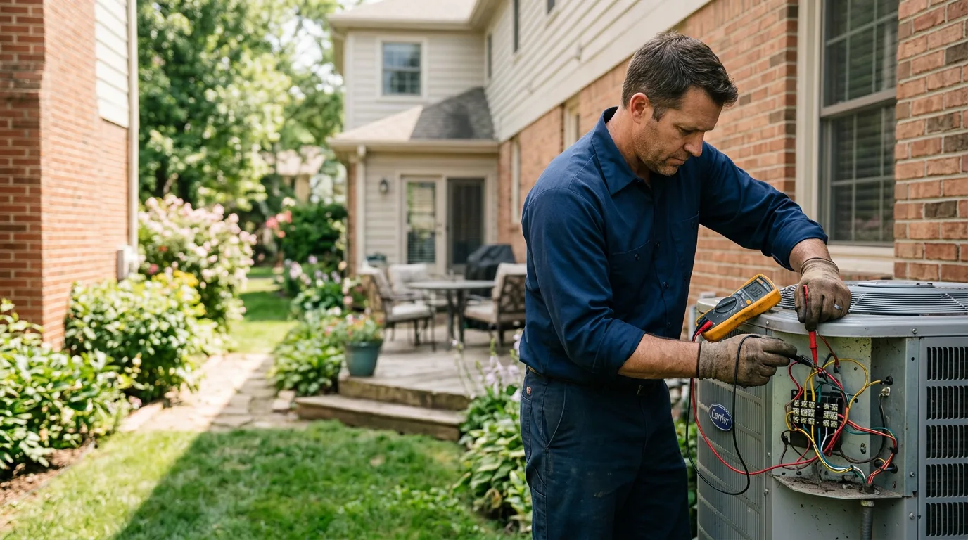 HVAC technician working near Sasakwa, OK